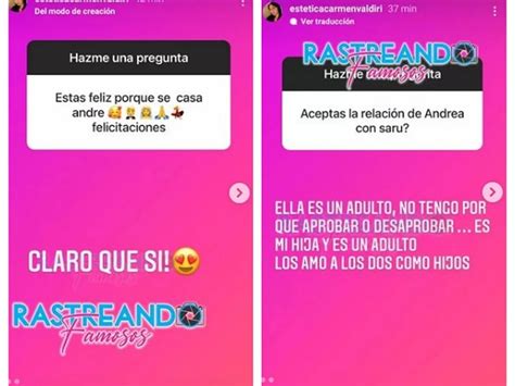 madre de andrea valdiri revela lo que piensa sobre el matrimonio de la bailarina con felipe saruma