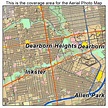 Aerial Photography Map of Dearborn Heights, MI Michigan