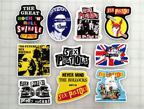 Sex Pistols Sticker Pack 10 Stickers Omni Cult