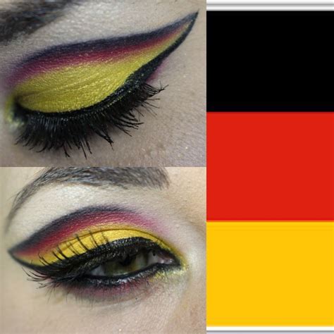 World Cup Themed Germany Eye Makeup Braut Make Up Ideen Deutschland