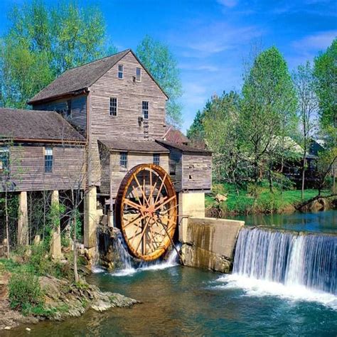Old Grist Mill Water Wheel Water Wheel Old Grist Mill Windmill Water
