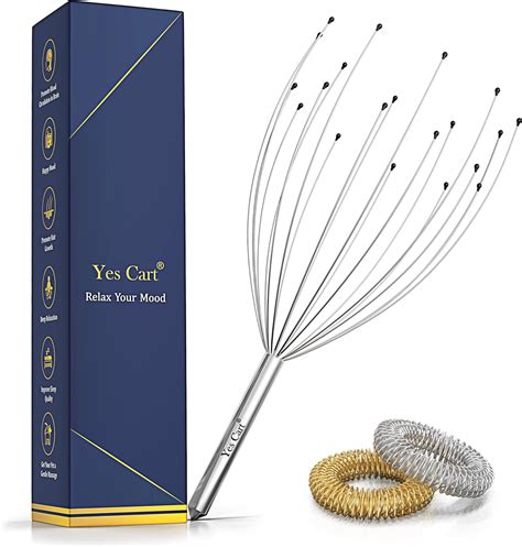 Yes Cart Head Massager Scalp Deep Relaxation Tool With 20 Fingers Manual Head Massage Tool