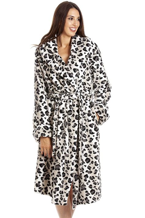 Camille Camille Womens Leopard Print Bathrobe Camille From Camille Lingerie Uk