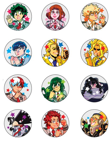 My Hero Academia Buttons On Storenvy
