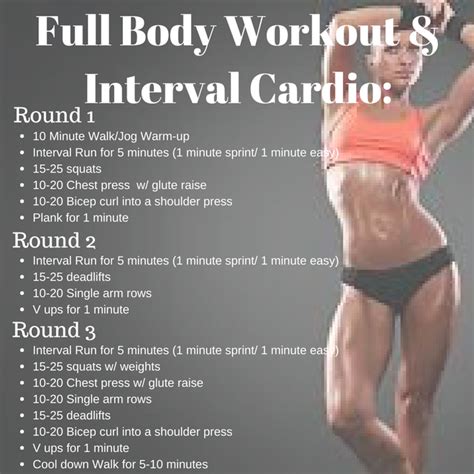 Full Body And Interval Cardio Workout Interval Cardio Interval Workout Hiit Cardio Workouts