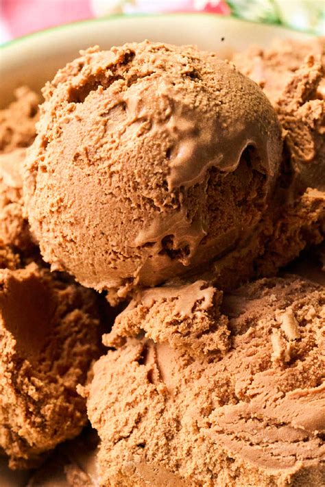 Old Fashioned Chocolate Ice Cream With Cocoa Powder