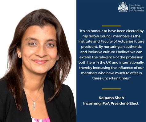 Institute And Faculty Of Actuaries On Linkedin Introducing Kalpana Shah As The Next President