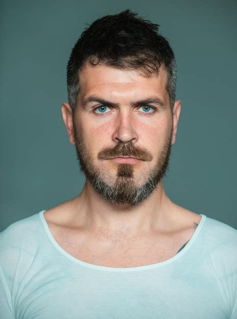 Premium Photo Portrait Of Serious Man Man Portrait Bearded Guy Human