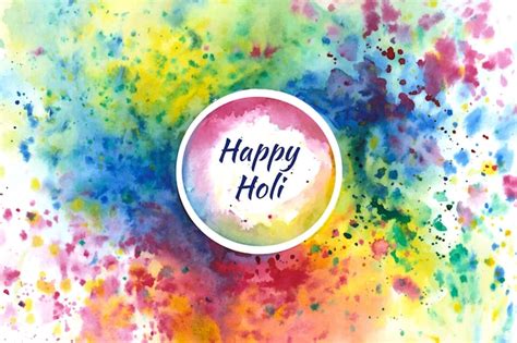 Free Vector Watercolor Holi Festival Background