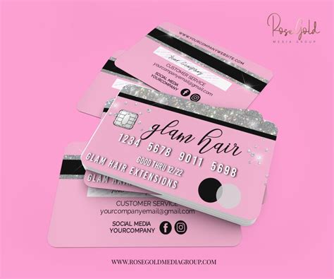 Credit Card Styled Discount Card Glitter Business Card Etsy
