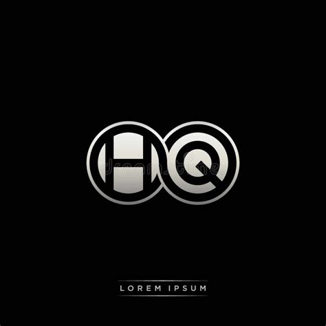 Hq Initial Letter Linked Circle Capital Monogram Logo Modern Template
