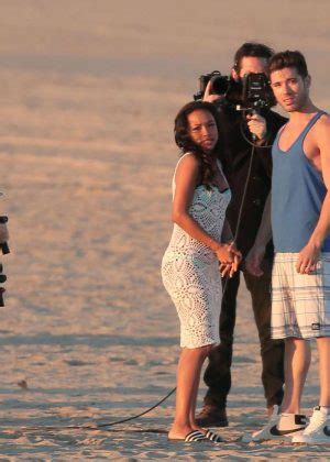 Karrueche Tran Films A Movie Scene On The Beach In Los Angeles GotCeleb
