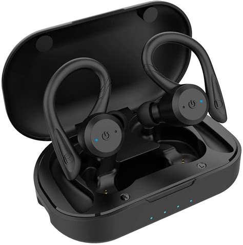True Wireless Sports Earbuds With Charging Case Onyx Black At