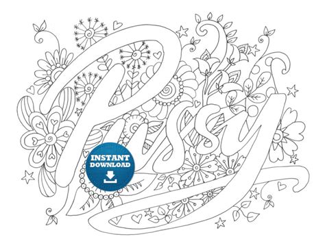 Instant Download Pussy Coloring Page Naughty Adult Coloring Etsy Denmark
