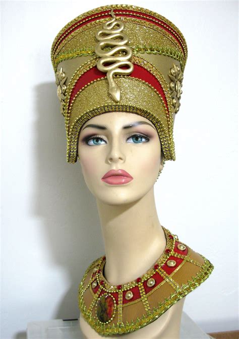 Nefertiti Gold Fantasy Kopfschmuck Made To Order Ägyptische Etsy