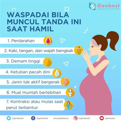 Poster Tanda Bahaya Kehamilan Lakaran