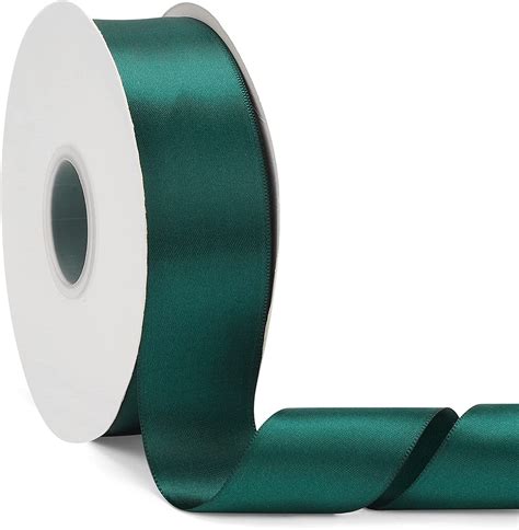 Amazon Com X Yds Dark Green Double Faced Satin Ribbon High Density Solid Color Ribbon