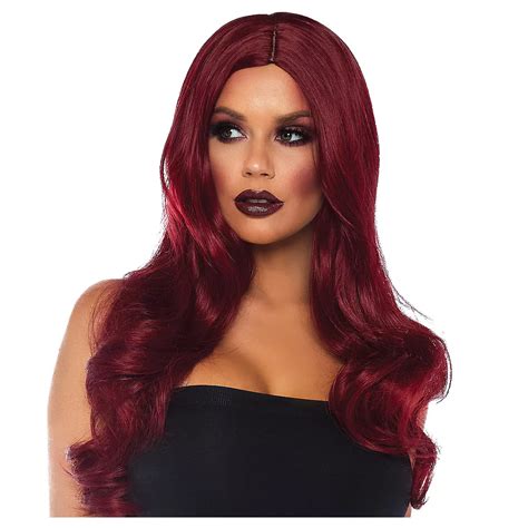 Long Wavy Burgundy Wig Party City