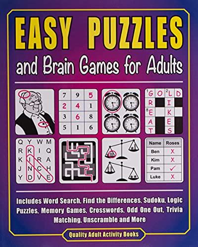 Buy Easy Puzzles And Brain Games For Adults Includes Word Search Find