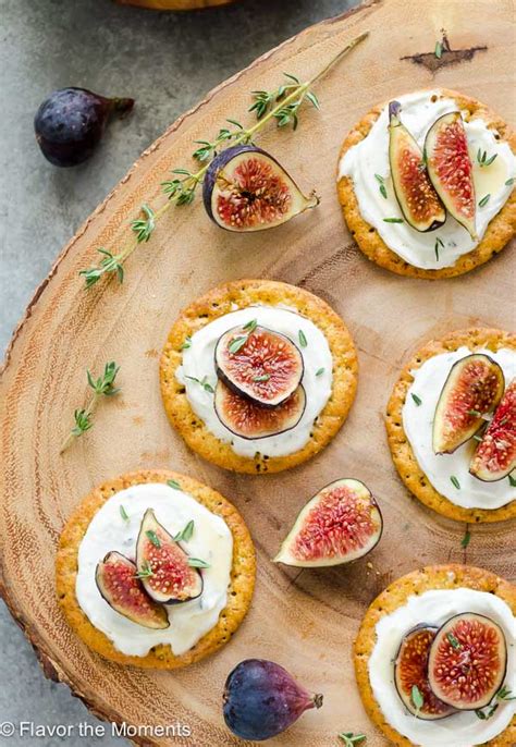Honey Thyme Whipped Goat Cheese And Fig Bites Flavor The Moments