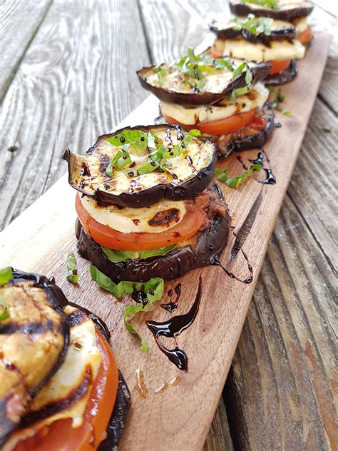 Grilled Eggplant Halloumi Stacks Half Your Plate