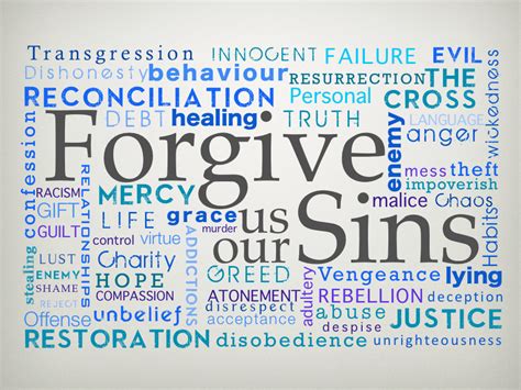 Forgive Us Our Sins Forgiveness The Lords Prayer Lords Prayer