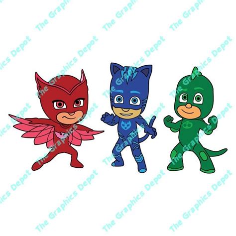 Pj Masks Svg Files Dxf Files Eps Files Png By Thegraphicsdepot