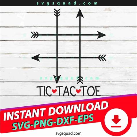 Valentine Tic Tac Toe Free Svg - Layered SVG Cut File