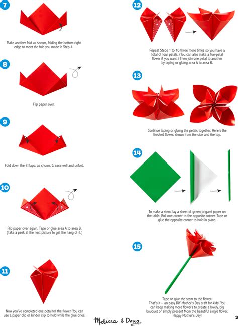 Diy Origami Paper Flower For Mothers Day Melissa Doug Blog