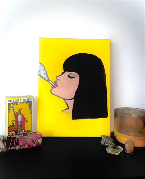 Pop Art Girl Smoking Etsy
