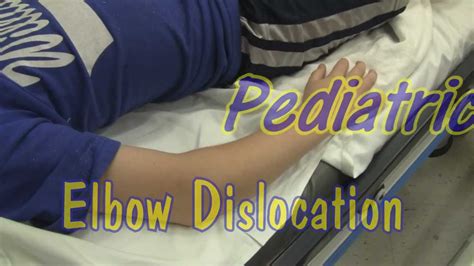 Pediatric Elbow Dislocation Youtube