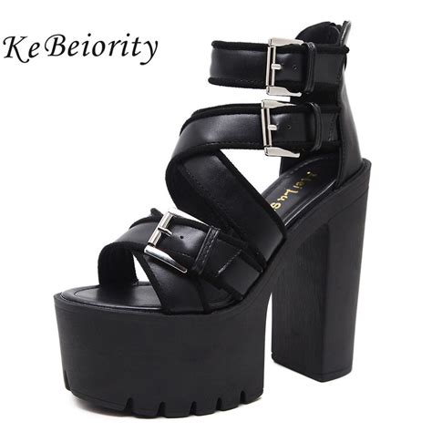 Kebeiority Sexy Platform Sandals Spring Women Summer Shoes High Heels