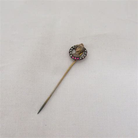 Antique Art Nouveau Stick Pin Seed Pearls Pink Glass Sets Etsy