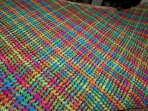 Amazing Planned Pooling Project In Red Heart Blacklight Crochet Throw
