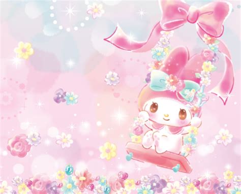 A Pink Wallpaper With An Animal And Flowers