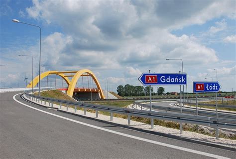 The autostrada a1, officially named amber highway (pol. Autostrada A1 | Nowy węzeł i otwarte bramki