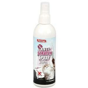 A unique product that sprays on fabric surfaces and discourages cats innate desire to claw. Cat Kitten Anti Scratch Spray Stop cats scratching ...