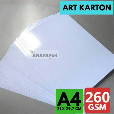 Jual Lembar Art Karton Gsm A Kertas Art Paper Glossy Kilap