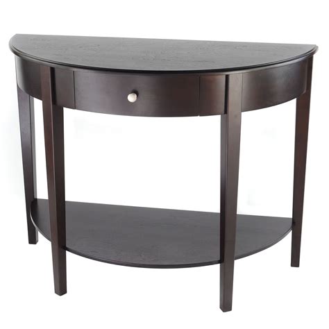 Bay Shore Collection Large Half Moonround Hall Table With Drawer