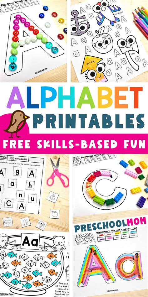 Alphabet Printables Preschool Mom