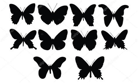 Butterfly Silhouette Vector Illustration — Stock Vector