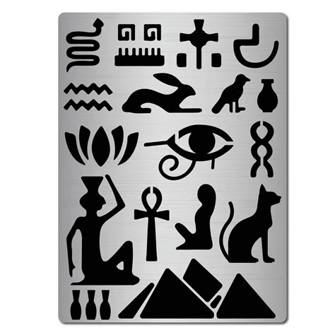Buy Gorgecraft Metal Egyptian Symbol Stencil Stainless Steel Animal