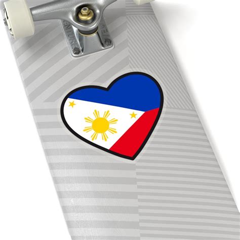 philippine flag heart design t sticker pinoy pride pinay etsy