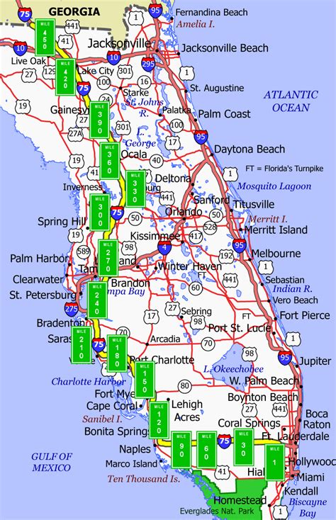 And In Florida Map Map