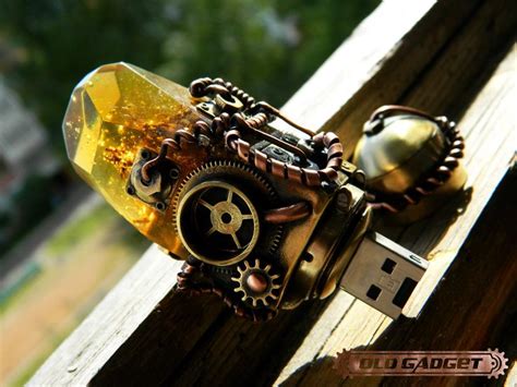 Steampunk Usb Stick Cyberpunk Flash Drive Biocrystals Steampunk Usb