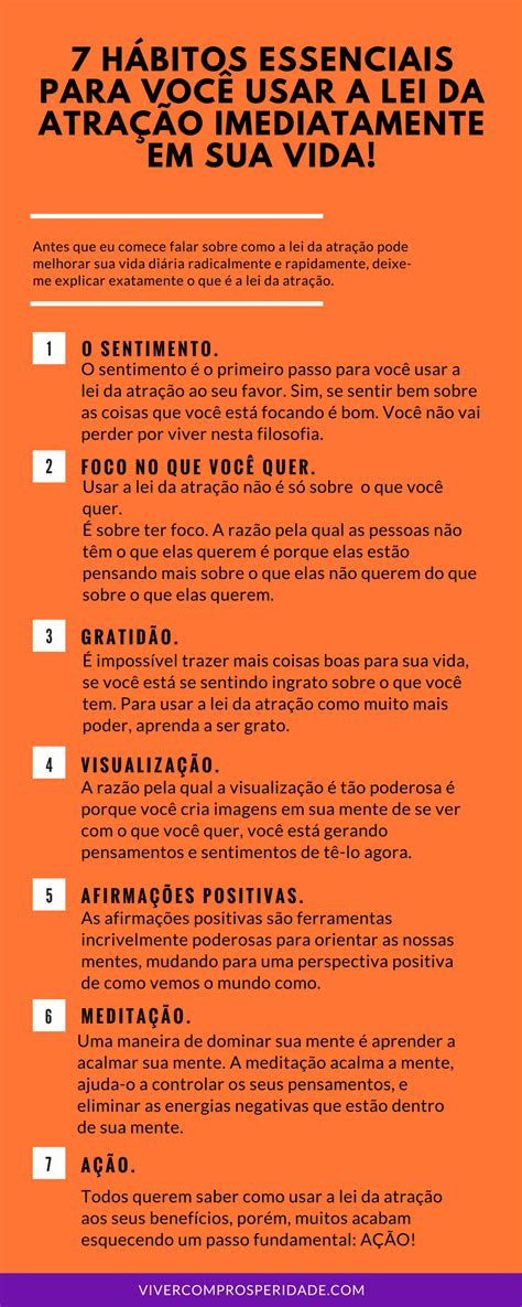 7 passos essenciais para você usar a lei da atração imediatamente em sua vida lei da atração