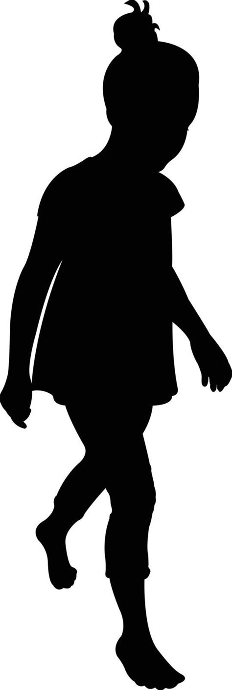 A Walking Girl Silhouette Vector Stock Image Vectorgrove Royalty