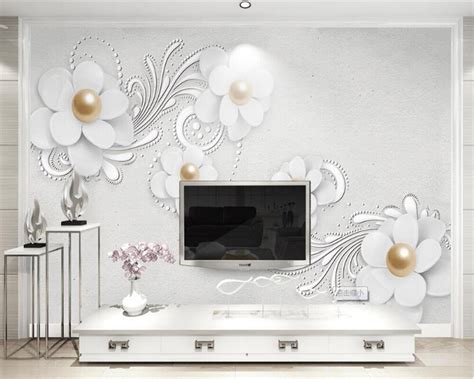 Beibehang Custom 3d Wallpaper Living Room Bedroom Mural Stereo Jewelry
