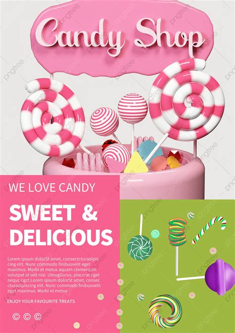 Candy Store Vertical Flyer Template Template Download On Pngtree