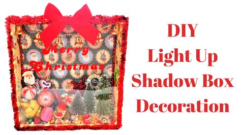 DIY Light Up Shadow Box Decoration | Box decoration, Shadow box